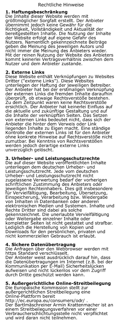 Rechtliche Erklärung